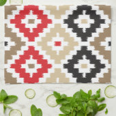 Linge De Cuisine Aztec Tribal Print Ikat Diamond Motif (Plié)