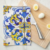 Linge De Cuisine azulejos Carreaux céramiques (Quart Plié)