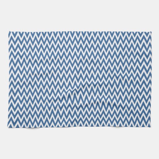 Linge De Cuisine Azure Elegant Chevron Design (Horizontal)