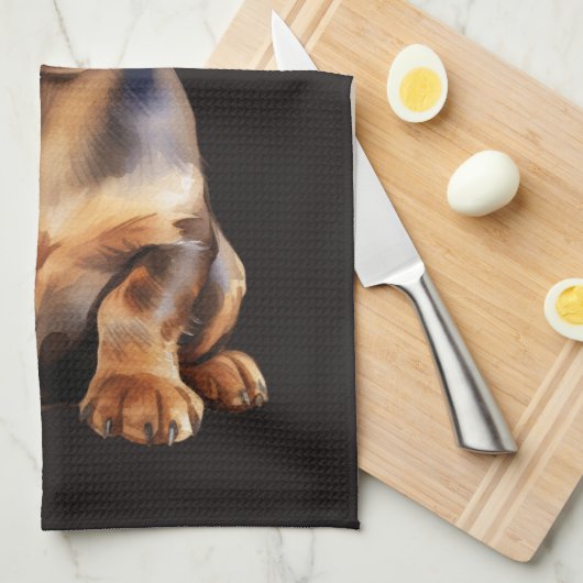 Linge De Cuisine Baby Dachshund (Quart Plié)