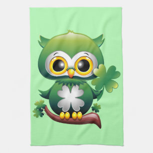 Linge De Cuisine Baby Owl St Patrick Paddy Cartoon