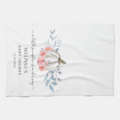 Linge De Cuisine Baby Shower Fille Fleur Rose Citrouille (Horizontal)