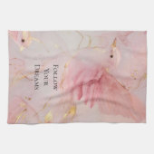 Linge De Cuisine Baby shower Gold Blush Pink Birds (Horizontal)