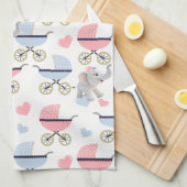 Linge De Cuisine Baby Stroller Elephant Kitchen Hand Towel  (Quart Plié)