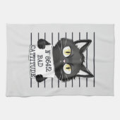 Linge De Cuisine Bad Cattitude - Mugshot de chat noir (Horizontal)
