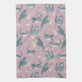 Linge De Cuisine Bad Grey Tabby Chats Frapper Tout (Vertical)