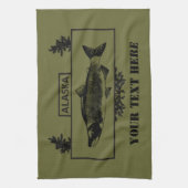 Linge De Cuisine Badge de pêcheur de combat de l'Alaska (Vertical)