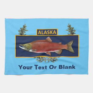 Linge De Cuisine Badge du pêcheur de combat de l'Alaska