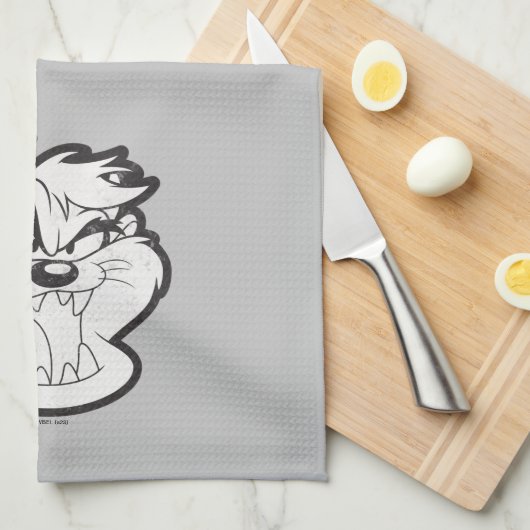 Linge De Cuisine Badge TAZ™ Evil Grin (Quart Plié)