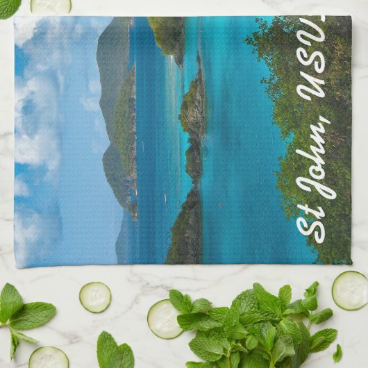 Linge De Cuisine Baie de tronc, St John USVI (Plié)