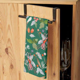 Linge De Cuisine Baies botaniques d'hiver et feuillage de vacances