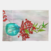 Linge De Cuisine Baies d'eau Red Christmas Berries (Horizontal)