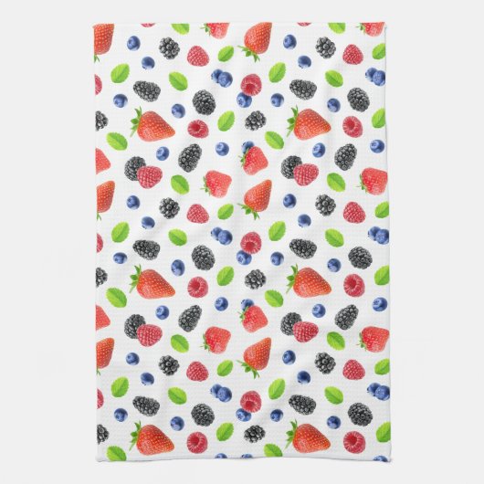 Linge De Cuisine Baies d'été (Vertical)