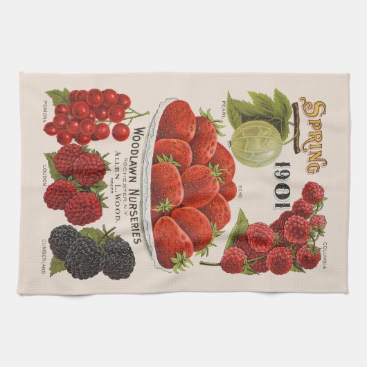 Linge De Cuisine Baies printanières (Horizontal)