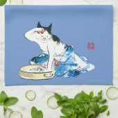 Linge De Cuisine Bain japonais de chats humoristique II (Plié)