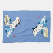 Linge De Cuisine Bain japonais de chats humoristique II (Horizontal)