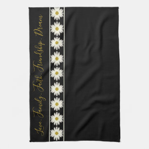 Linge De Cuisine Baise blanche noire conçue