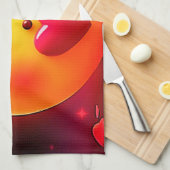 Linge De Cuisine Baiser Emoji Coeurs soufflants (Quart Plié)