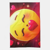 Linge De Cuisine Baiser Emoji Coeurs soufflants (Vertical)