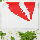 Linge De Cuisine Baiser rouge (Plié)