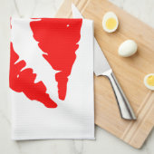 Linge De Cuisine Baiser rouge (Quart Plié)