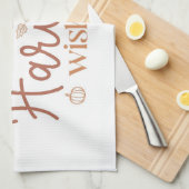 Linge De Cuisine Baisers citrouilles et souhaits de récolte (Quart Plié)