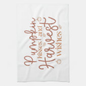 Linge De Cuisine Baisers citrouilles et souhaits de récolte (Vertical)