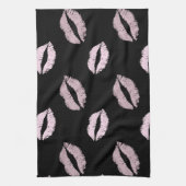 Linge De Cuisine Baisers Rose Argenté (Vertical)