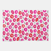 Linge De Cuisine Baisers XOXO rouge et rose (Horizontal)
