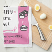 Linge De Cuisine Baker's Tea Towel Gran, Dad, Mum, Gift (Pink)  (Quart Plié)