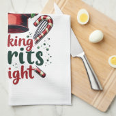 Linge De Cuisine Baking Spirits Bright Funky Baking Chef Baker (Quart Plié)