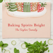 Linge De Cuisine Baking Spiritueux Bright Christmas Baking (Plié)