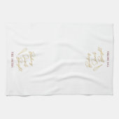 Linge De Cuisine Baking Spiritueux Bright Nom de famille Noël (Horizontal)