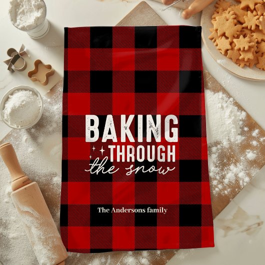 Linge De Cuisine Baking Through the Snow Buffalo Plaid Christmas