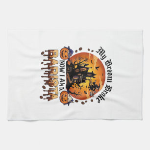 Linge De Cuisine Balai Brisé Barista Halloween Sorcière Café Citrou