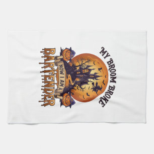 Linge De Cuisine Balai Cassa Barman Halloween Maison Hantée Sorci