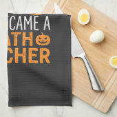 Linge De Cuisine Balai d'Halloween de professeur de mathématiques d (Quart Plié)