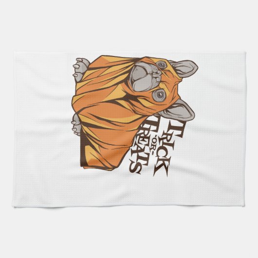 Linge De Cuisine Balais d'Halloween (Horizontal)