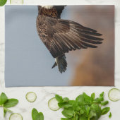 Linge De Cuisine Bald Eagle en vol (Plié)