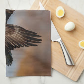 Linge De Cuisine Bald Eagle en vol (Quart Plié)
