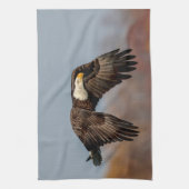 Linge De Cuisine Bald Eagle en vol (Vertical)