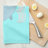 Linge De Cuisine Baleine bleue (Quart Plié)