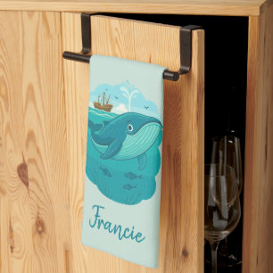 Linge De Cuisine Baleine de mer de plage nautique