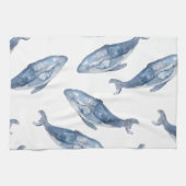 Linge De Cuisine Baleines à bosse en aquarelle (Horizontal)