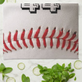 Linge De Cuisine Balle de baseball blanche classique avec numéro de (Plié)