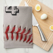 Linge De Cuisine Balle de baseball blanche classique avec numéro de (Quart Plié)