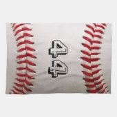 Linge De Cuisine Balle de baseball blanche classique avec numéro de (Horizontal)