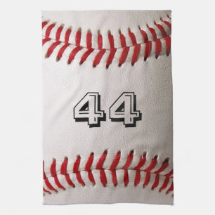 Linge De Cuisine Balle de baseball blanche classique avec numéro de