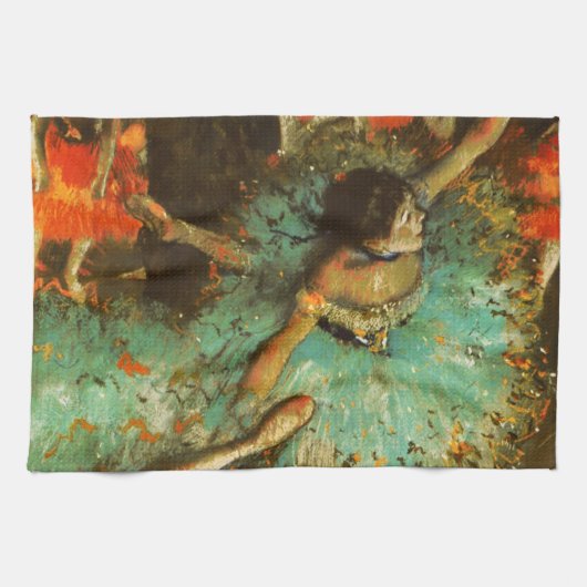Linge De Cuisine Ballerina Dance Green Dancer Edger Degas Peinture (Horizontal)