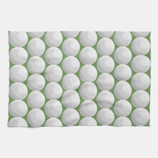 Linge De Cuisine balles de golf blanches sur vert (Horizontal)